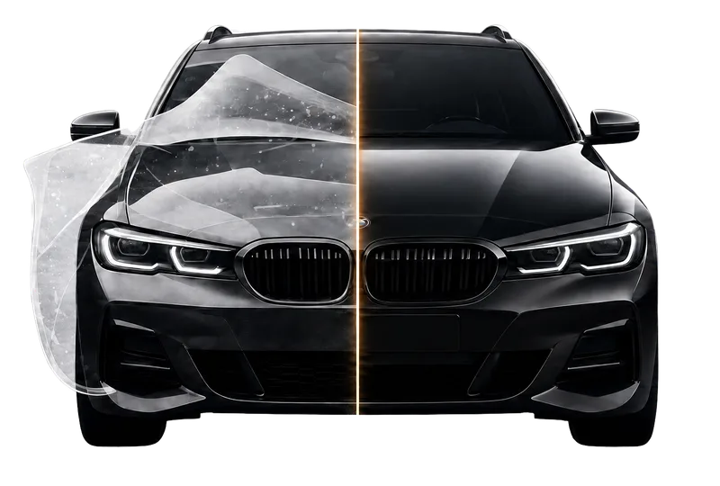 Porovnanie ochrannej PPF fólie a keramickej ochrany laku na karosérii BMW